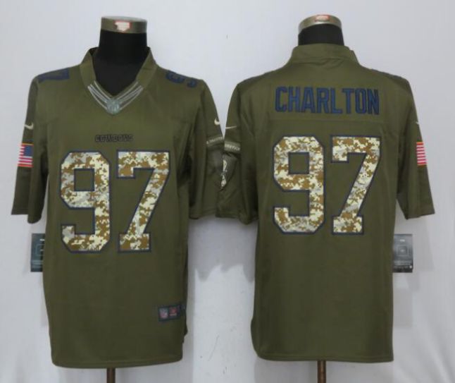 2017 NFL Nike Dallas cowboys 97 Charlton Green Salute To Service Limited Jersey